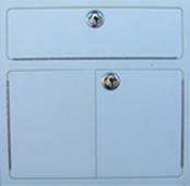 3 panel white boat door