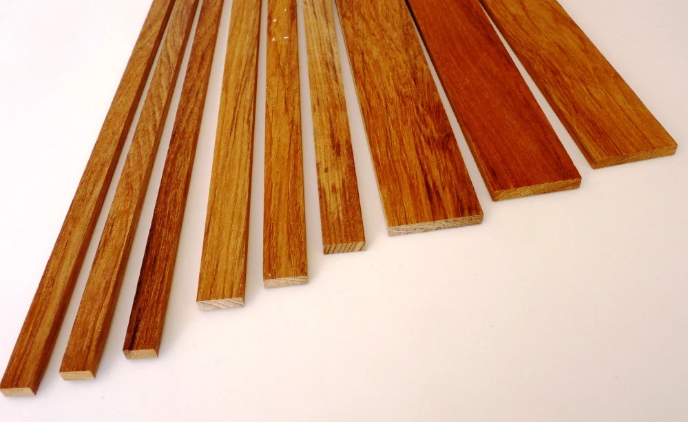 Thin Teak Lumber - 1/4" Thick -- 1/2", 3/4" & 1-7/8" Wide -- 1' To 5' Lengths